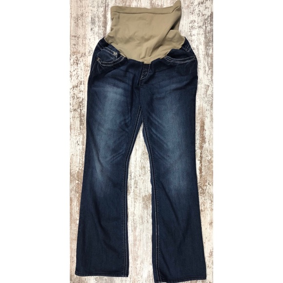 Wallflower Dark Wash Denim Maternity Jeans Size S - Picture 1 of 4